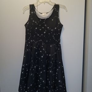 Star print skater dress (L)